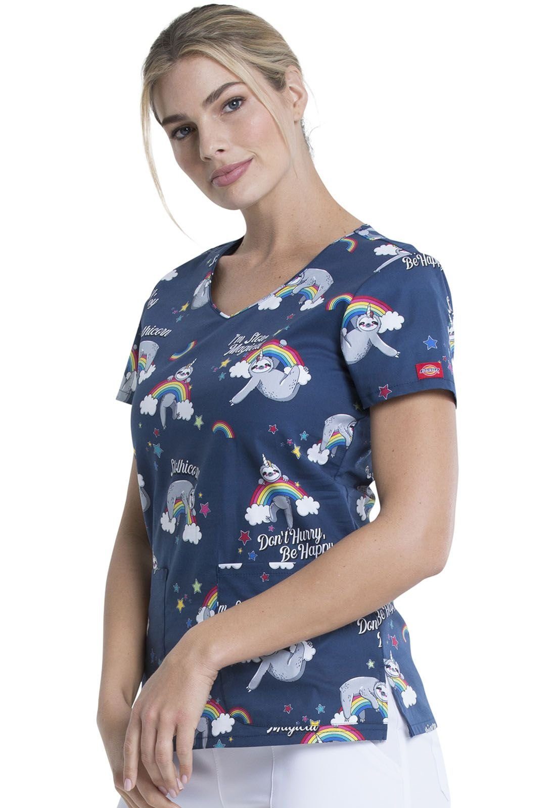 Dickies Funktionsbluse Bunt bedruckter Damen Kasack 
