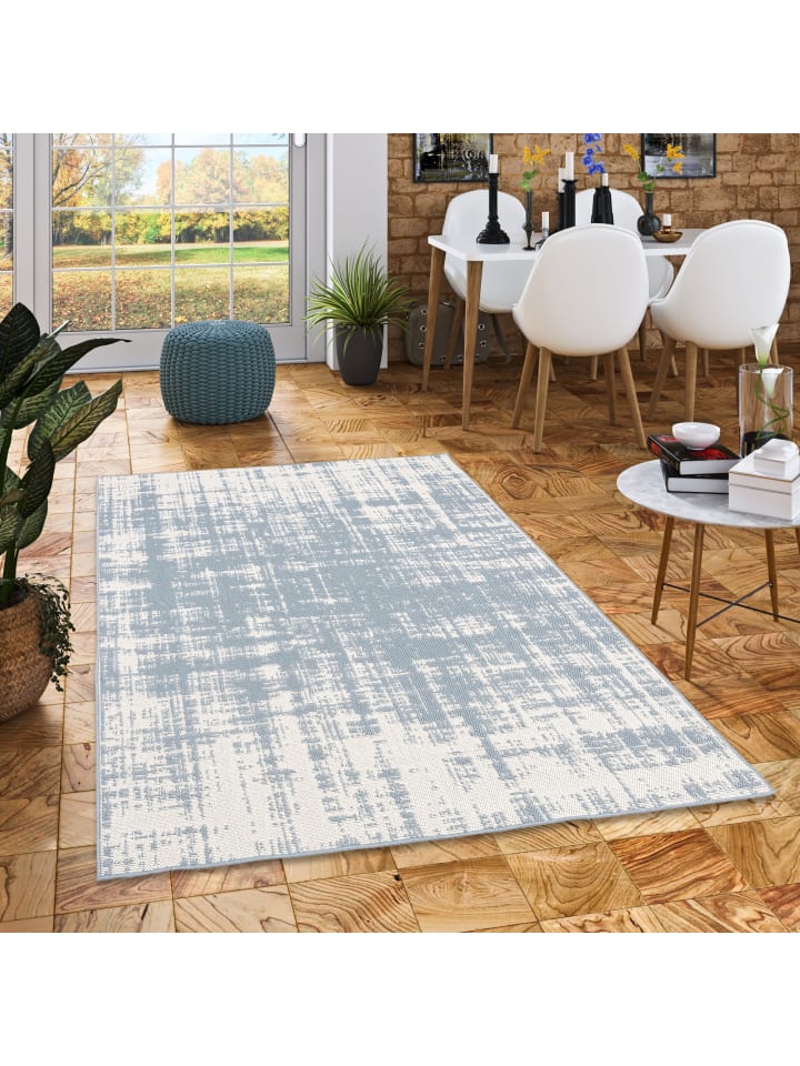 Pergamon In & Outdoor Teppich Marbella Vintage Verlauf in Blau günstig kaufen