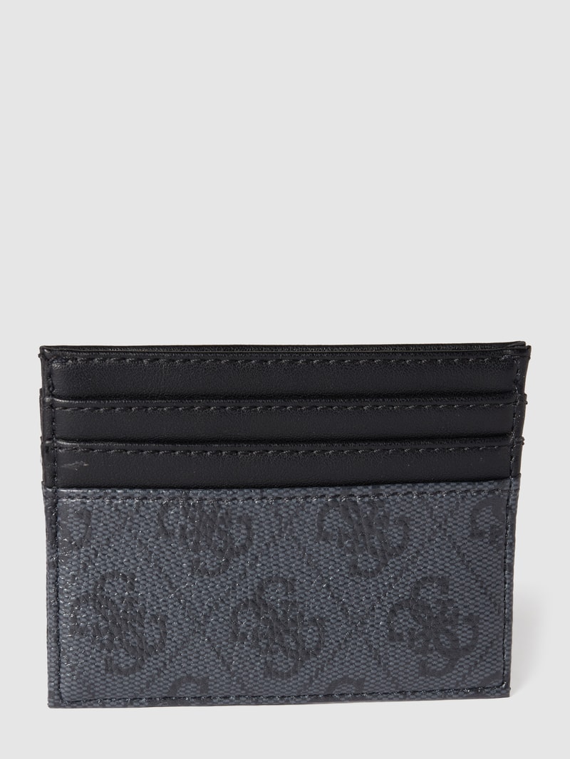 Kartenetui mit Logo-Muster in schwarz