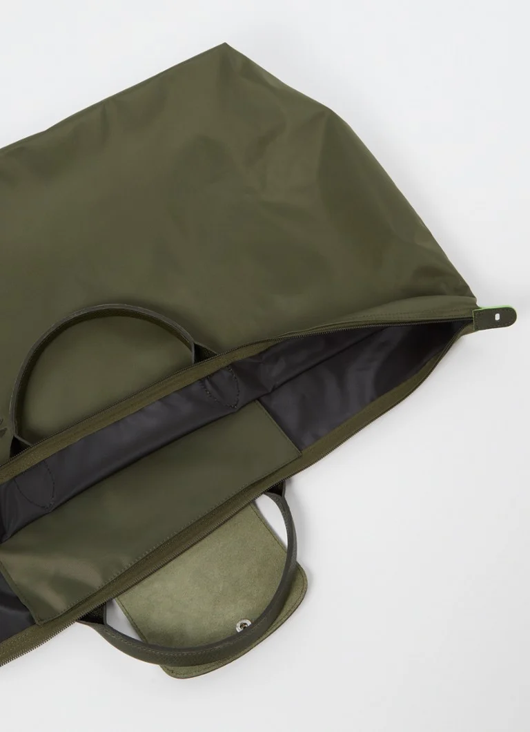 Borsa da weekend Longchamp Le Pliage XL con dettagli in pelle