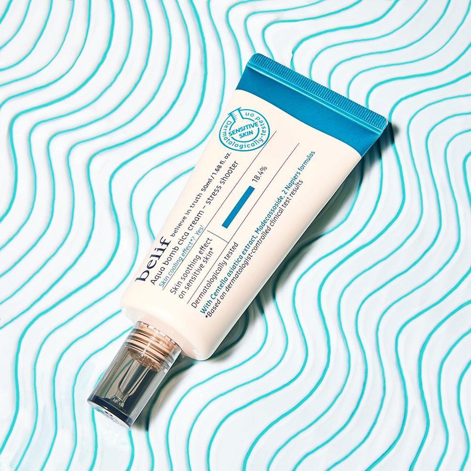 Belif Aqua Bomb Cica Cream Stress Shooter Crème Visage pour les Peaux Sensibles