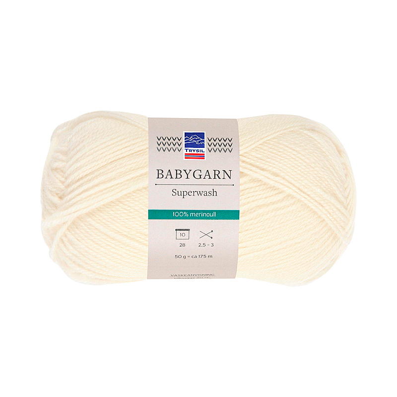 Trysil Babygarn merinoull 100% merinoull, off-white