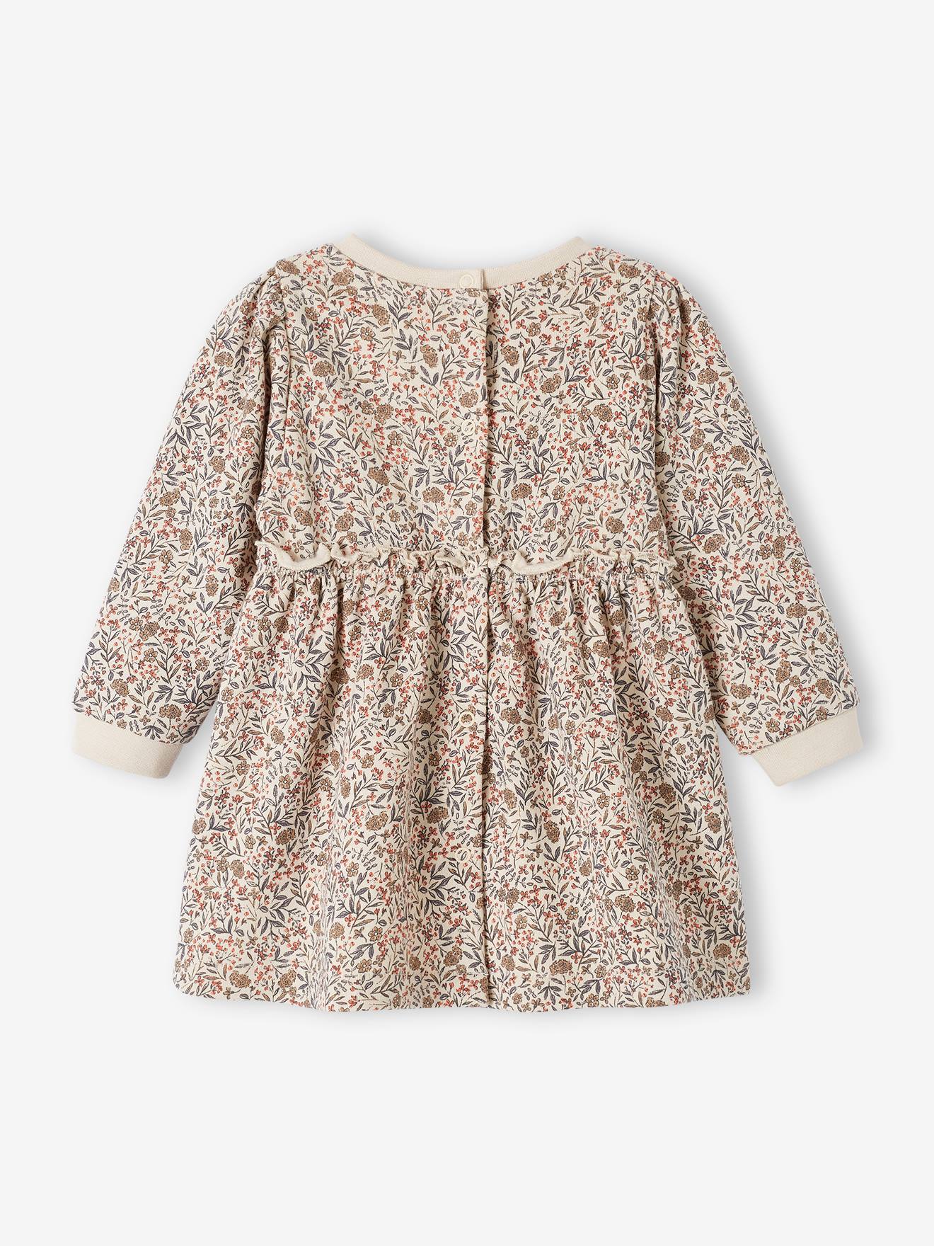 Robe bébé en molleton bleu nuit