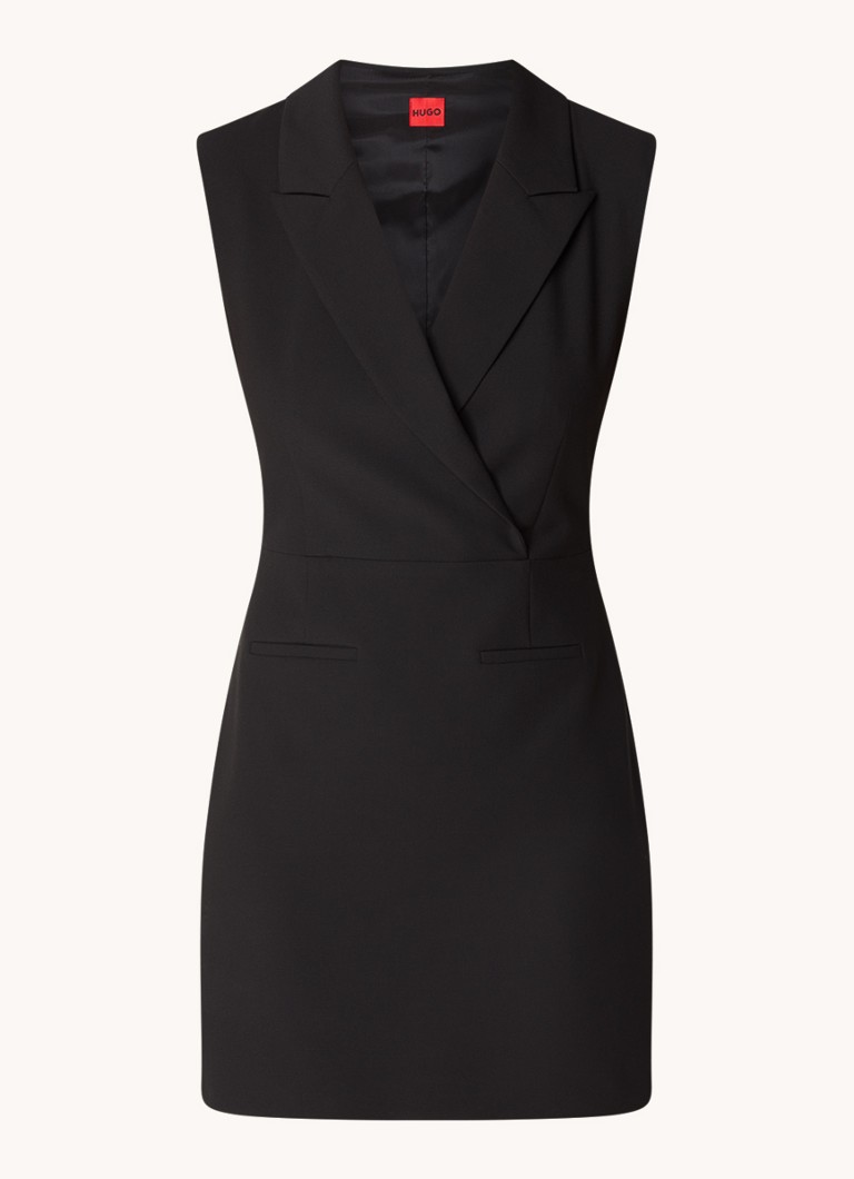 Robe blazer courte Kamilla de HUGO BOSS, avec épaulettes et poches passepoilées
