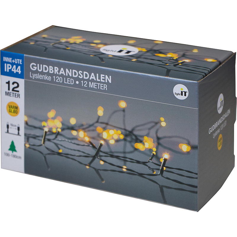 Lyslenke 100 LED Varmglød, Gudbrandsdalen