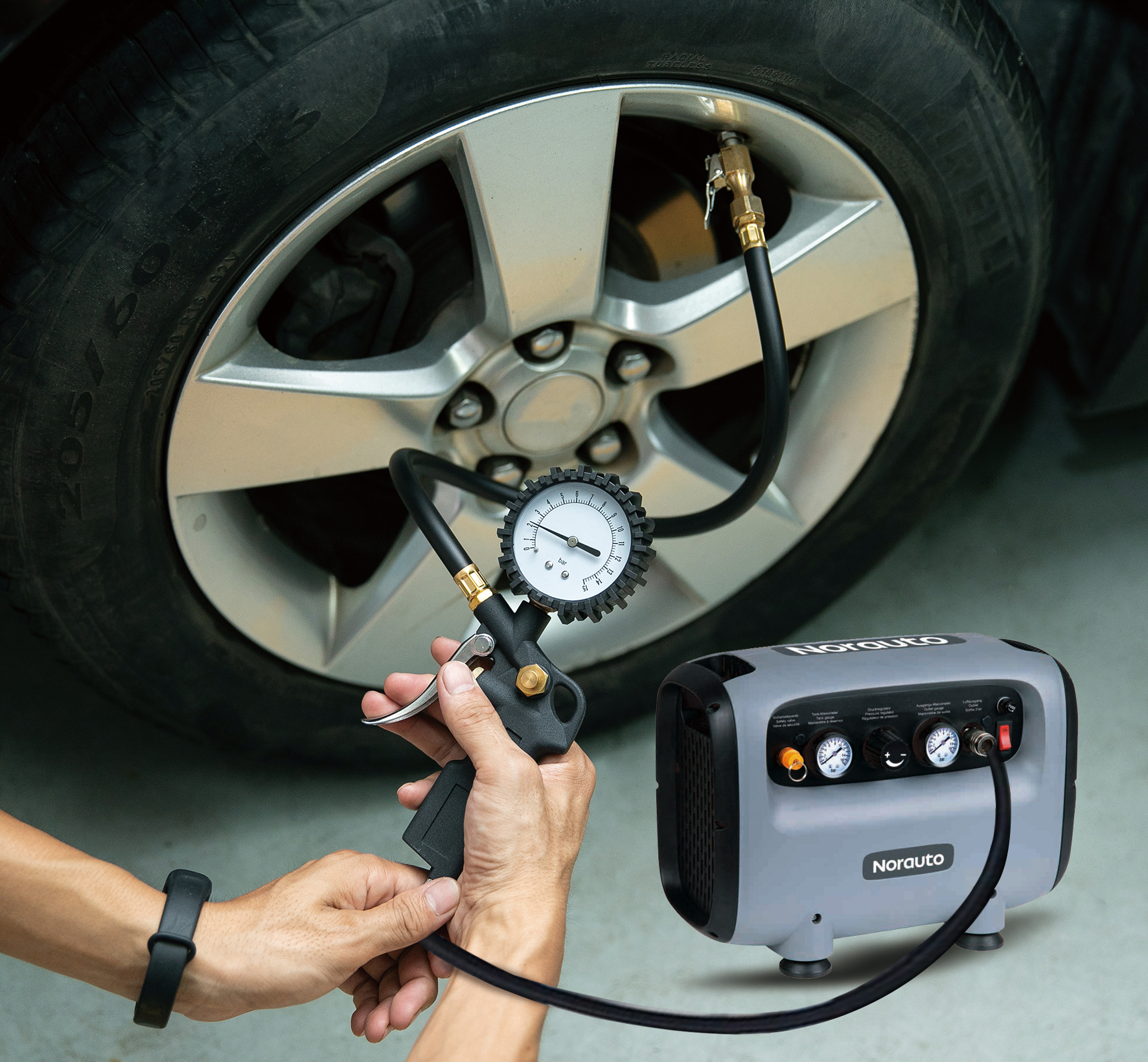 Reifendruckpistole mit analogem Manometer von Norauto - ATU