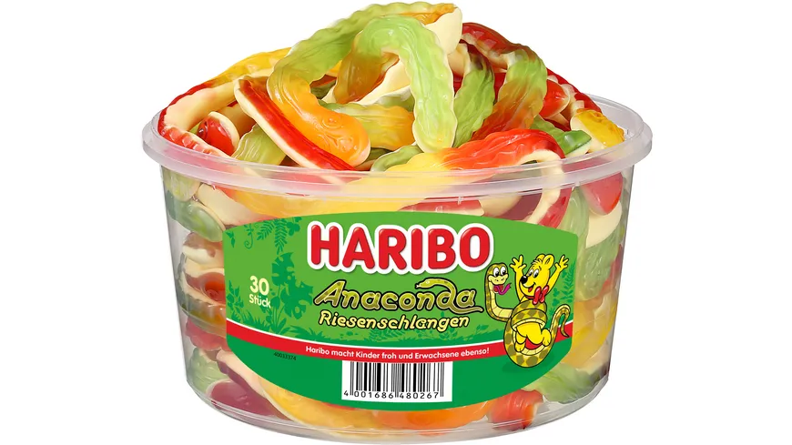 Haribo Fruchtgummi Mit Schaumzucker Anaconda Riesenschlangen 1200 g