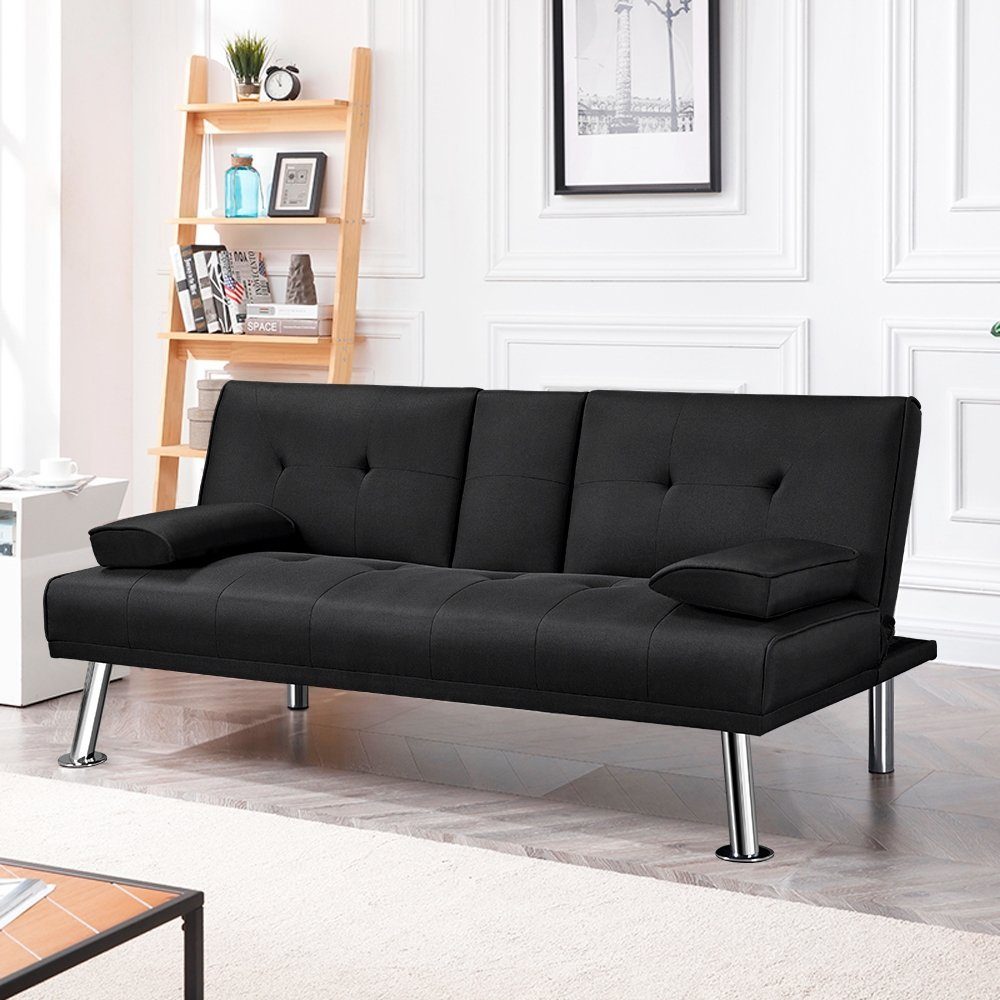 Yaheetech Schlafsofa Klappbares Couch Sofa mit Schlaffunktion Bettsofa, Liegefläche von 167 × 94 cm fürs Wohnzimmer/Schlafzimmer/Gästezimmer