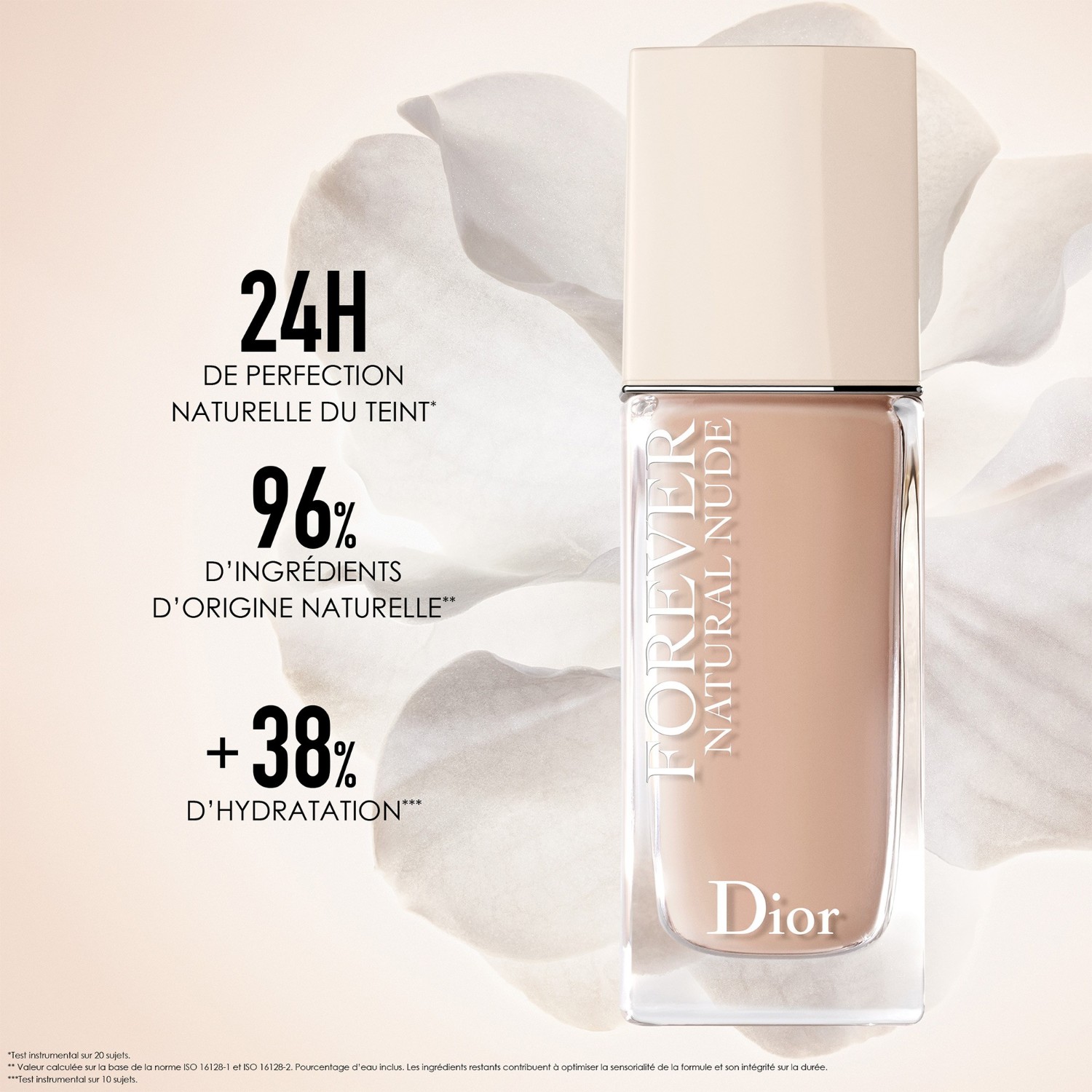 DIOR Natural Nude – ilgai išliekantis makiažo pagrindas – 96 % natūralios kilmės ingredientų