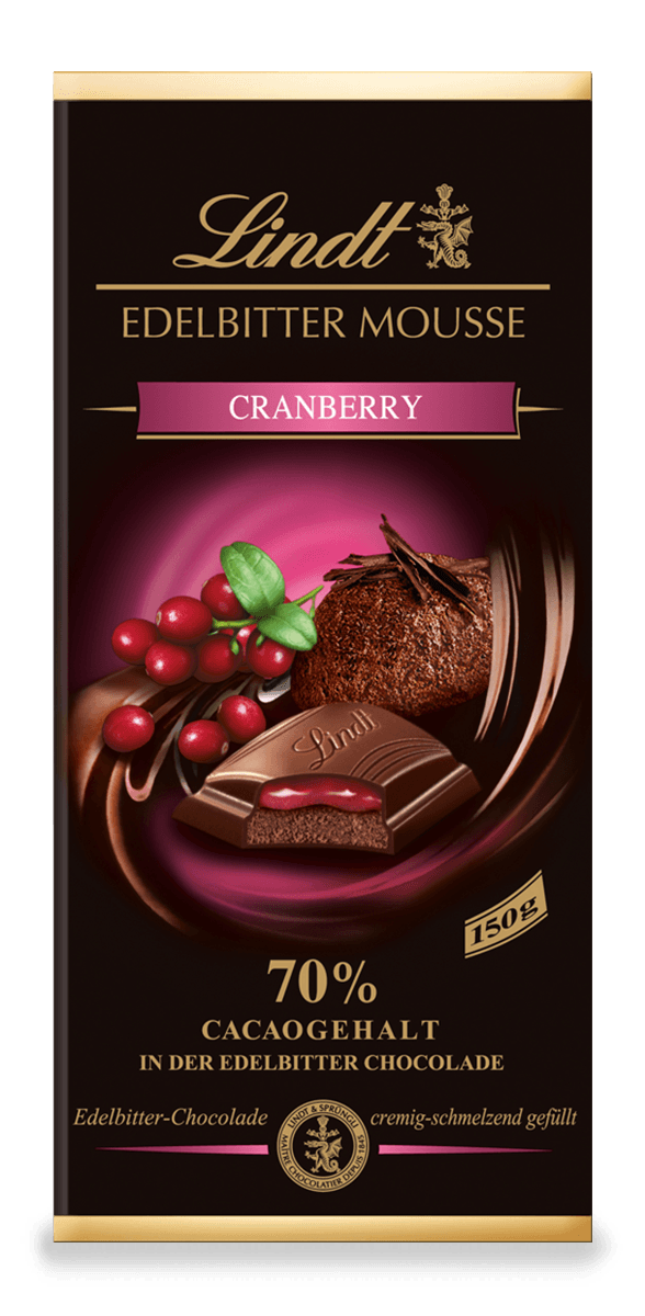 Edelbitter Mousse Cranberry, 150g