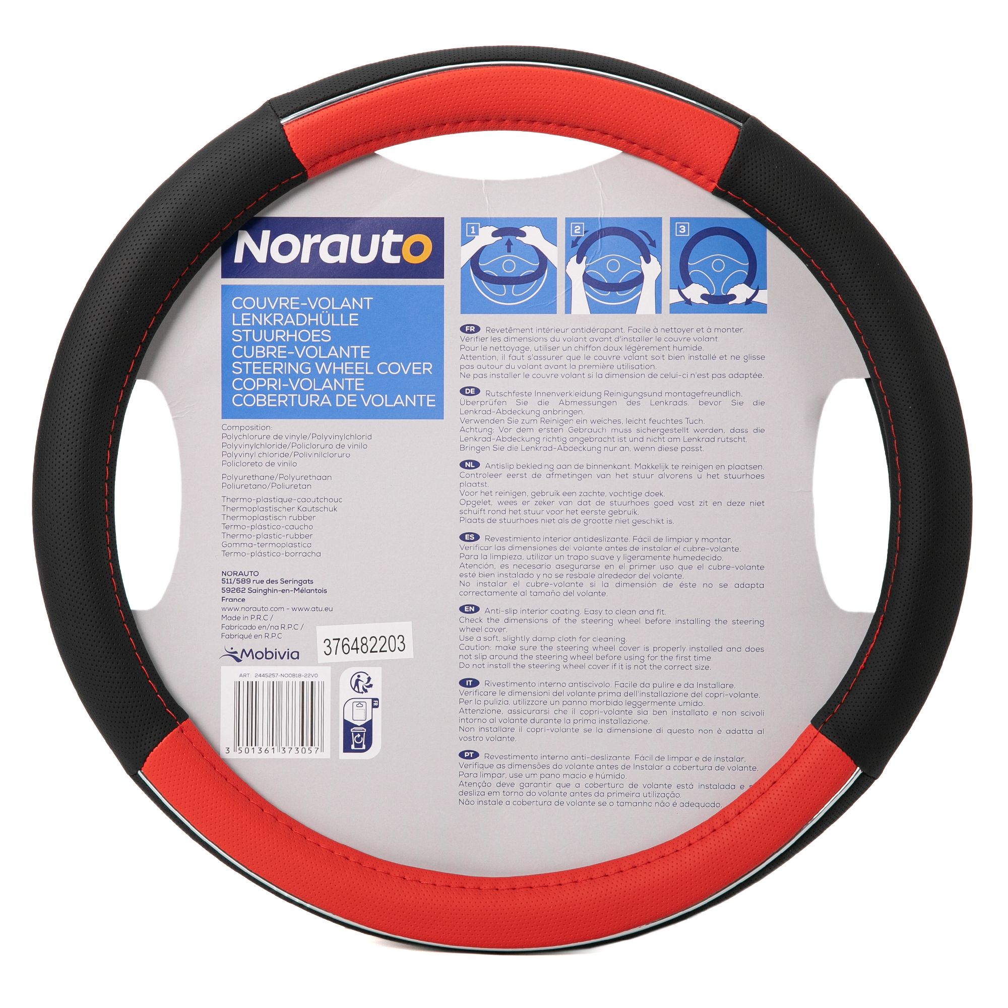 Norauto Lenkradbezug chrome-rot - ATU