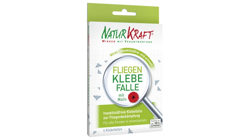 NaturKraft Fliegen-Klebefalle Motiv Insektenfalle