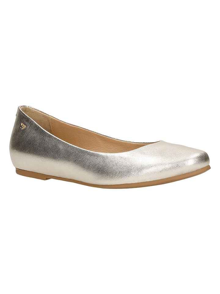 Wojas Leder-Ballerinas in Gold günstig kaufen