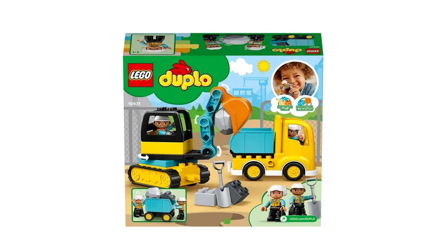 LEGO DUPLO 10931 Bagger und Laster, kreatives Spielzeug ab 2 Jahren