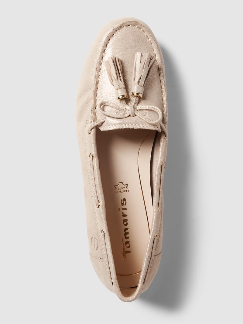 Tassel-Loafer mit Quasten in silber
