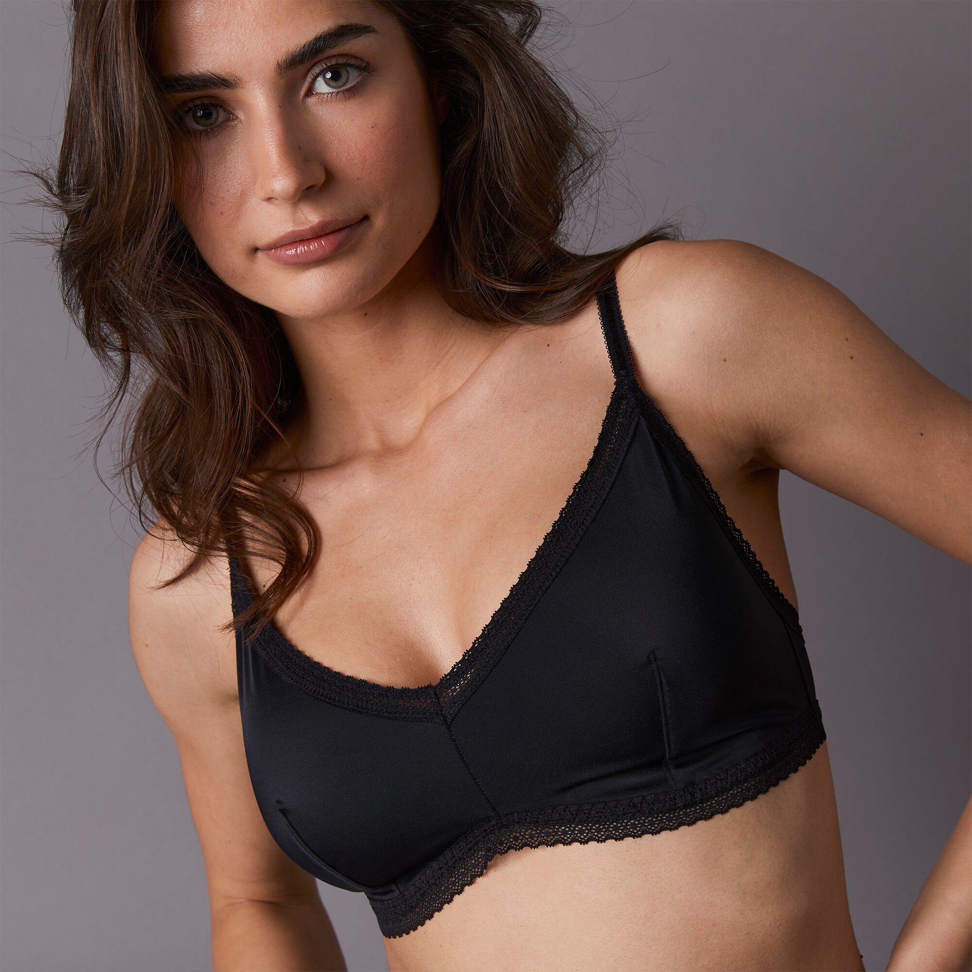 Soutien-gorge triangle microfibre et dentelle Camana