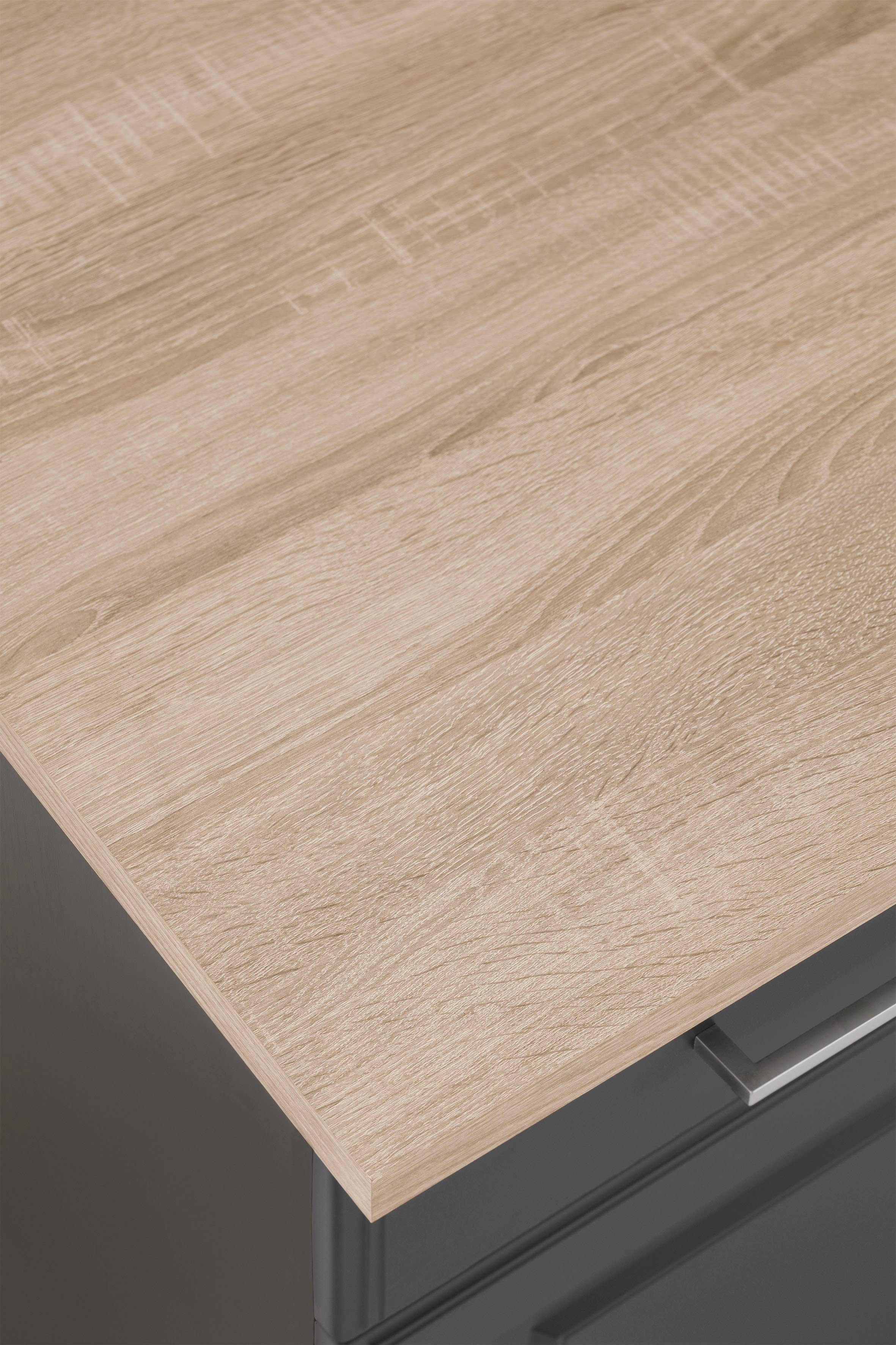 HELD MÖBEL Winkelküche Stockholm, Stellbreite 230/170 cm, mit hochwertigen MDF Fronten im Landhaus-Stil