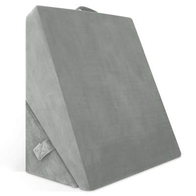 Aktivshop Multifunktions-Keilkissen Rückenkissen Kniestütze Beinablage Venenkissen für Couch und Sofa, Lesekissen, Größe B55 x H56 x L30,5 cm, grau, (ohne Nackenrolle)