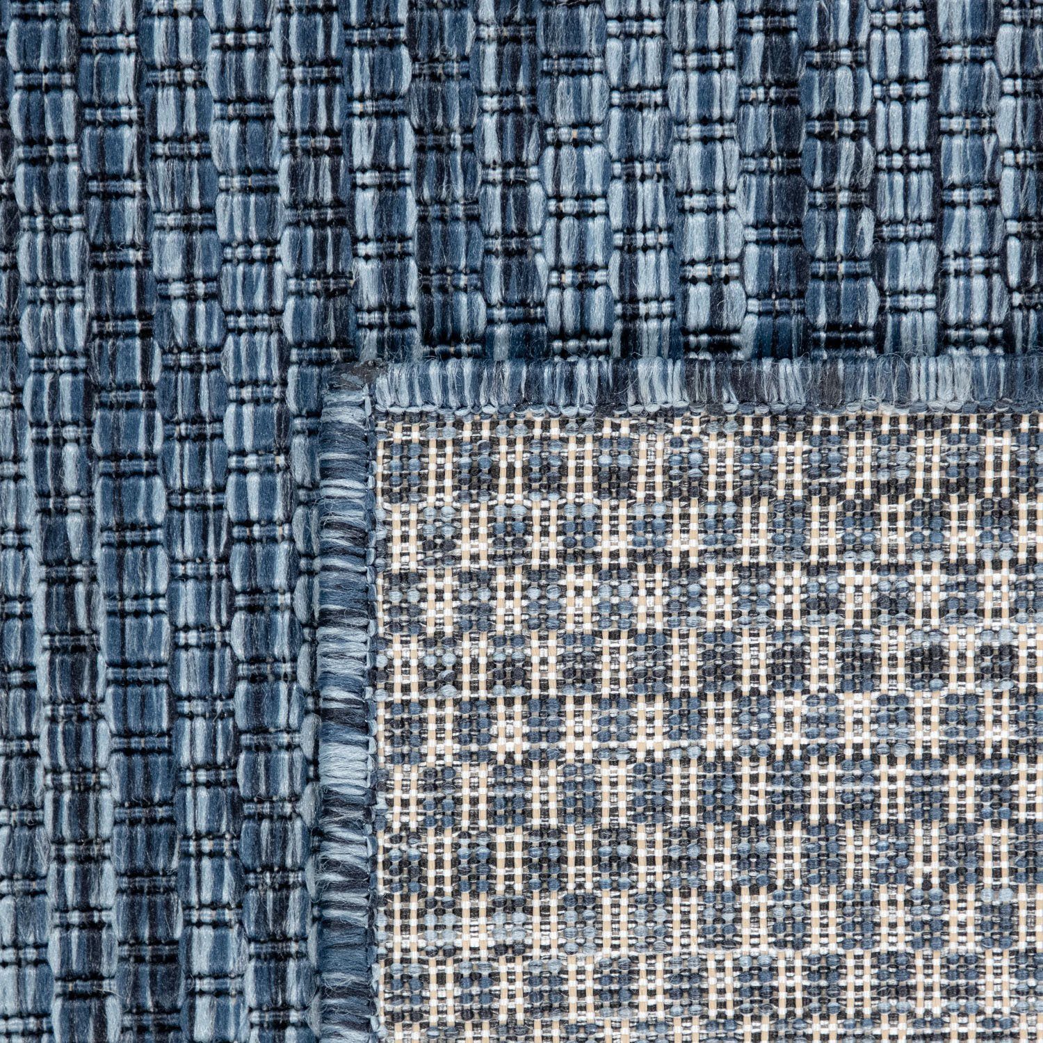 Teppich Venedig, Home affaire, rund, Höhe: 5 mm, Flachgewebe, Sisal-Optik, meliert, UV-beständig, Outdoor geeignet