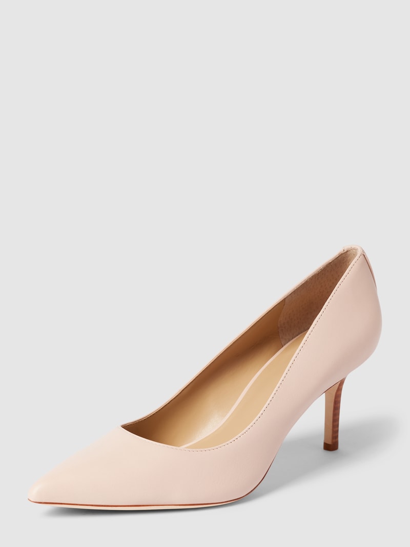 Pumps aus Leder mit Label-Detail Modell 'LANETTE' in hellrosa