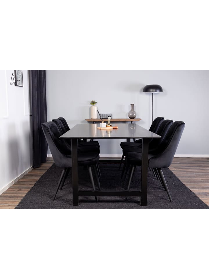 ebuy24 Esstisch Oslo  Schwarz 220 x 100 cm günstig kaufen onesize
