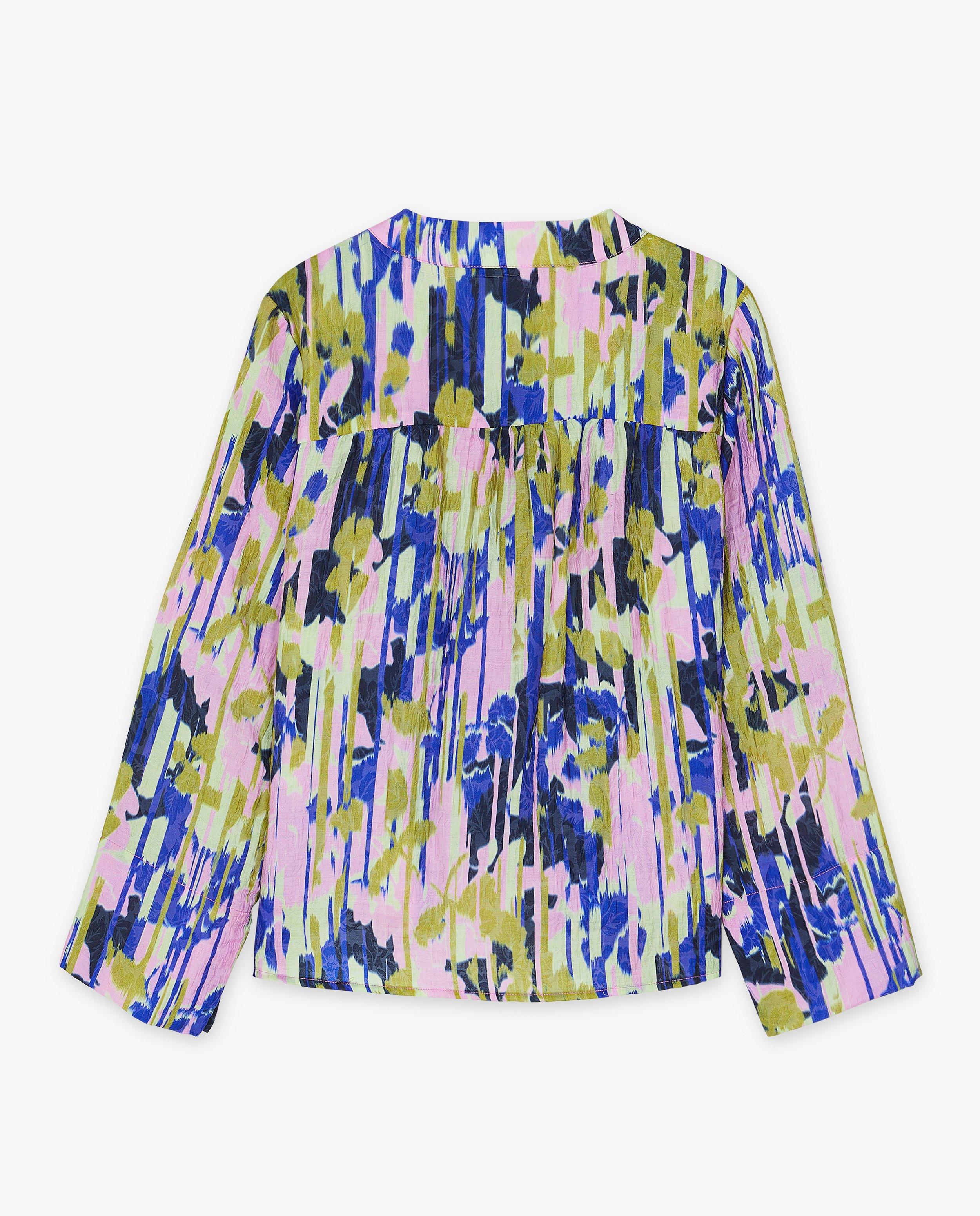 Bluză de damă CKS cu imprimeu floral abstract, roz deschis