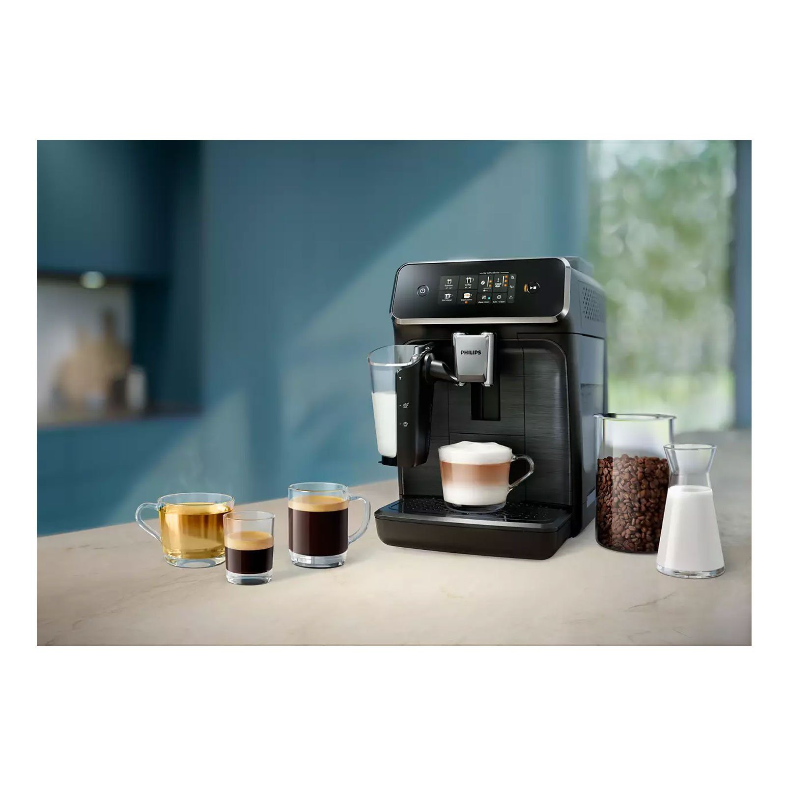 Philips Kaffeevollautomat Kaffeevollautomat EP2339/40 Series 2300, LatteGo System, leichte Reinigung, Brühgruppe herausnehmbar