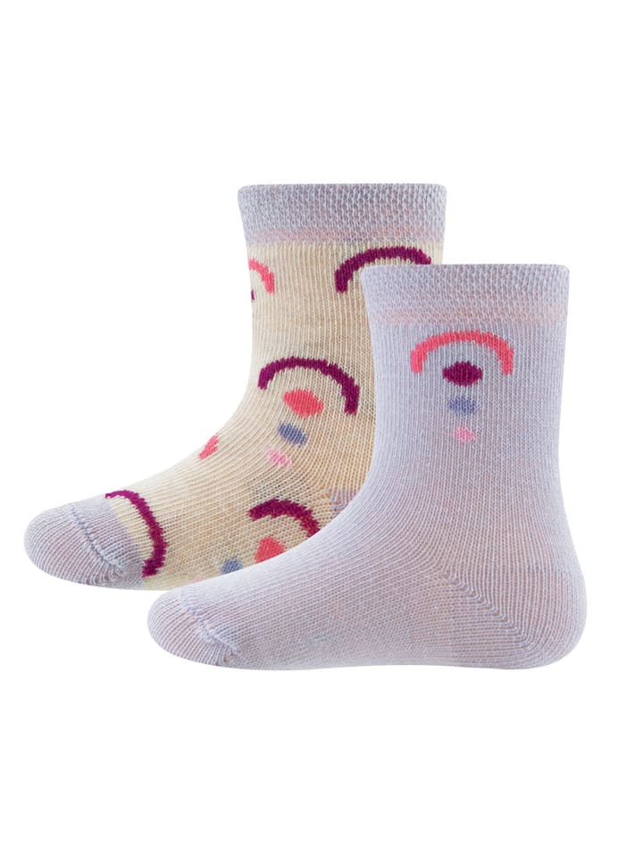 ewers 2er-Set Socken 2er Pack Regenbogen in h.flieder-beige mel. günstig kaufen