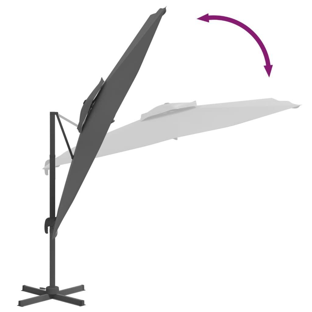 DOTMALL Sonnenschirm Ampelschirm mit Doppeldach,Kippbar und um 360 Grad drehbar