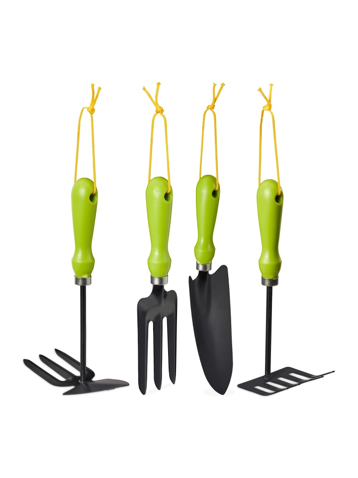 relaxdays Gartenwerkzeug Set 4 teilig in Grün günstig kaufen onesize