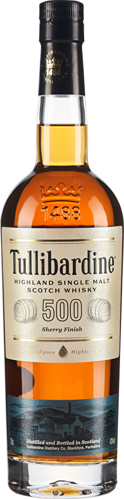 Tullibardine Scotch Whisky Single Malt 500 Sherry Finish 0,7 Liter im Geschenkkarton