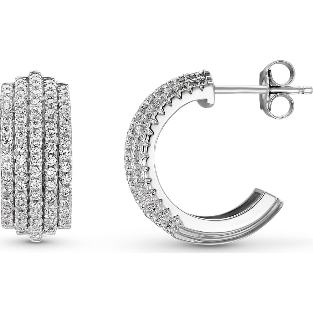 FAVS Créoles 925 Argent Boucles d'oreilles