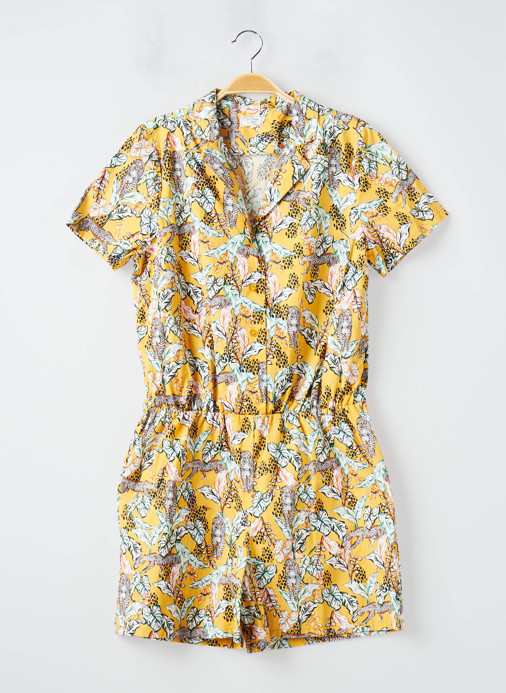 C Est Beau La Vie Combi Shorts Femme couleur jaune
