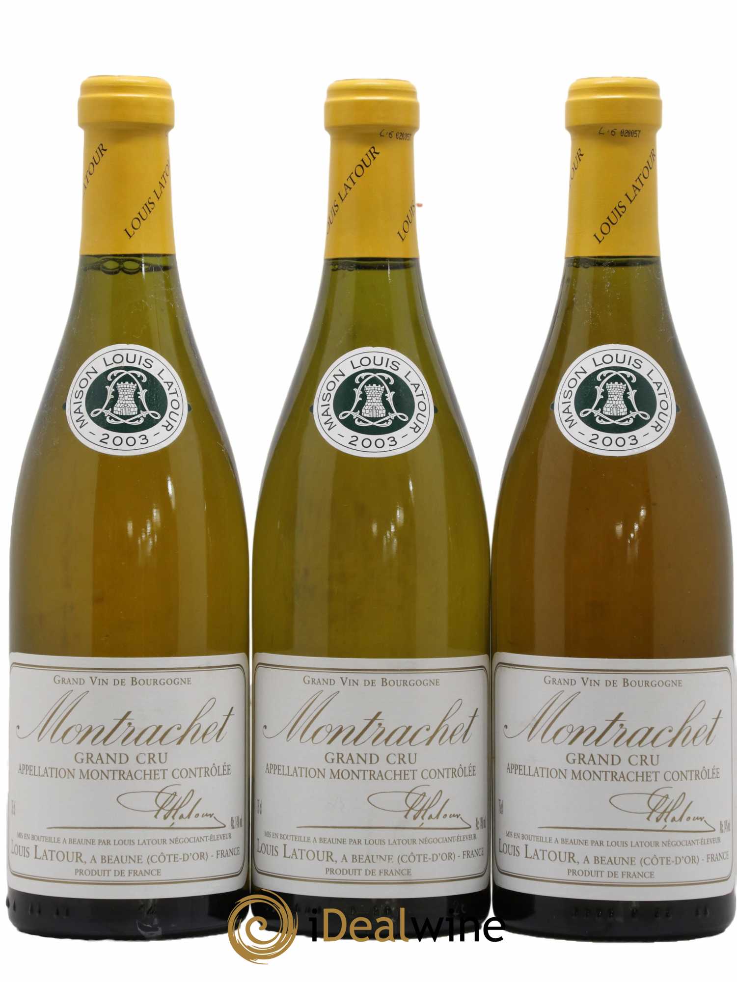 Montrachet Grand Cru Louis Latour  2003 - Lot de 3 Bouteilles