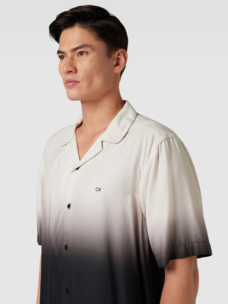 Regular Fit Freizeithemd aus Viskose Modell 'OMBRE' in sand