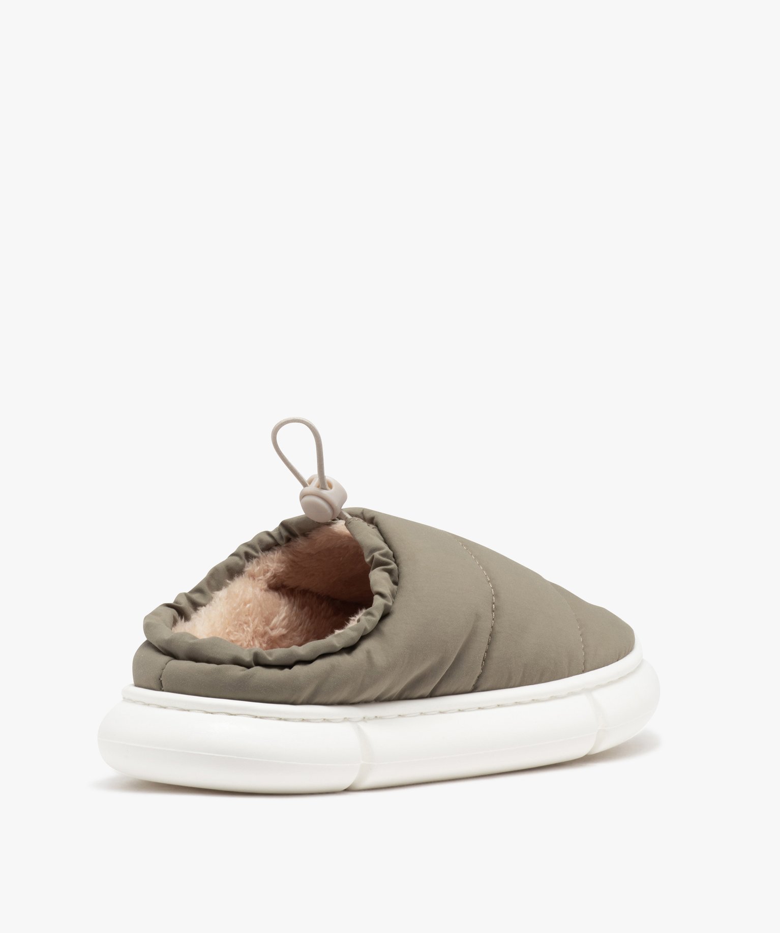 Chausson Garçon mules unies à col parachute et dessus mate... beige | GEMO