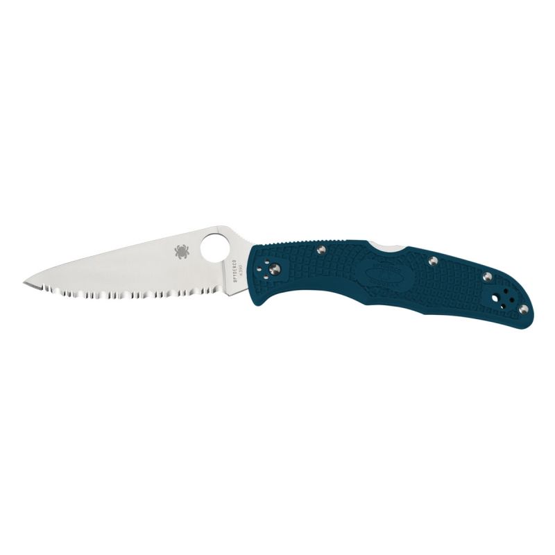Spyderco Endura 4 Frn Blue K390 Serrated C10FSK390