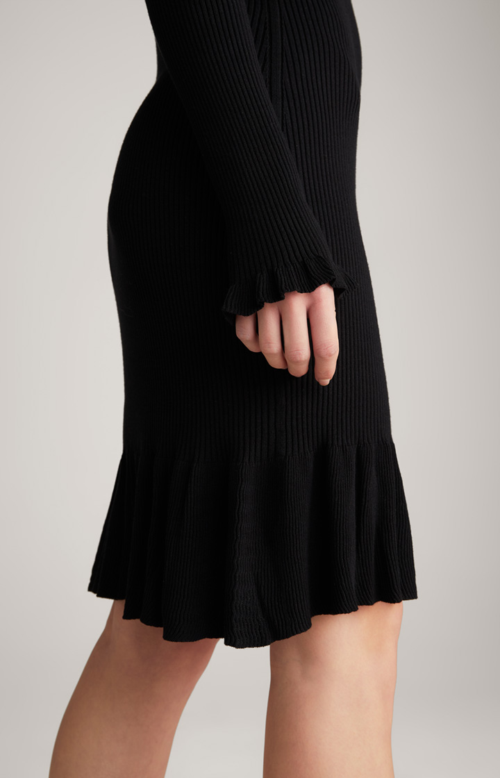 Strick-Kleid in Schwarz