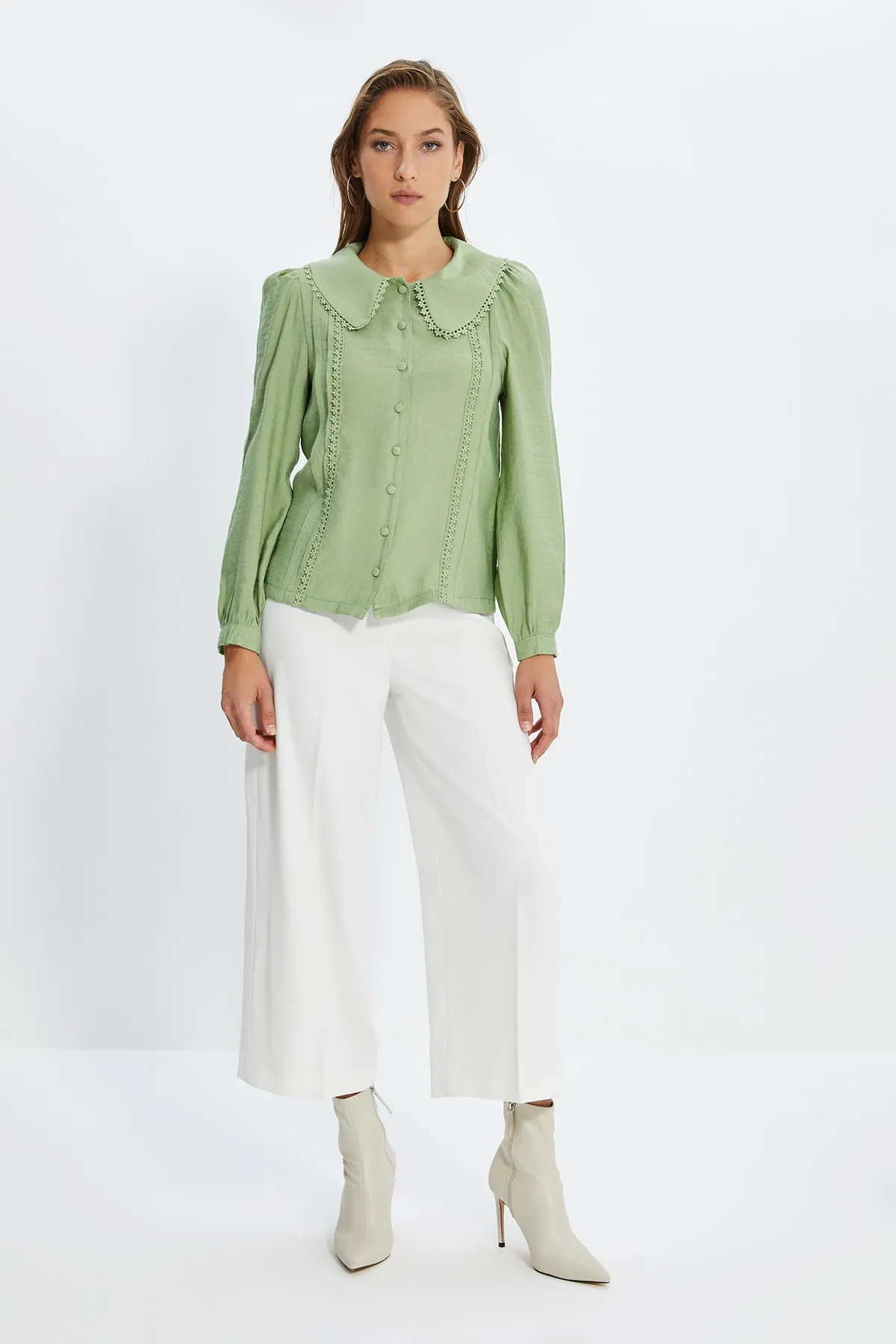 Trendyol Collection  Hemd - Grün - Regular Fit