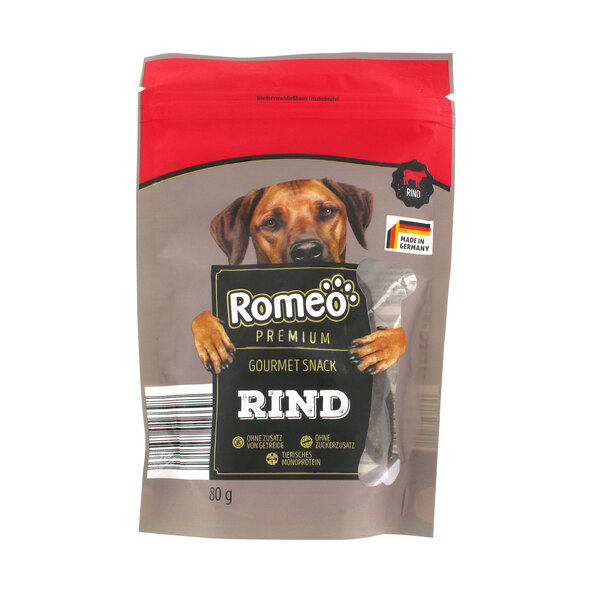 Premium Gourmet Hunde-Snack-Mix, 12 x 80 g (4 x Rind, 4 x Ente, 4 x Huhn)