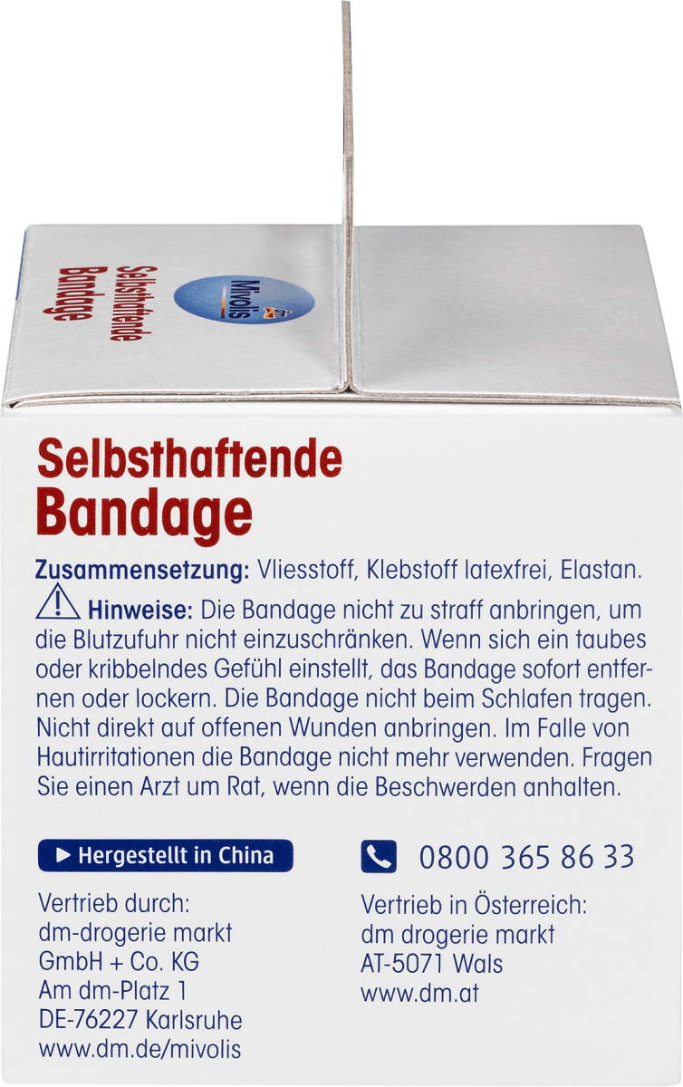 Selbsthaftende Bandage, 6 cm x 5 m (gedehnt), 1 Rolle, 1 St
