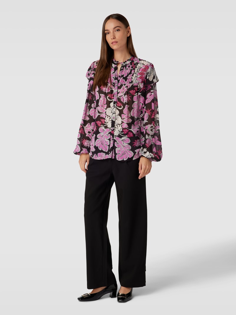 Bluse im Allover-Look Modell 'Bibi' in pink