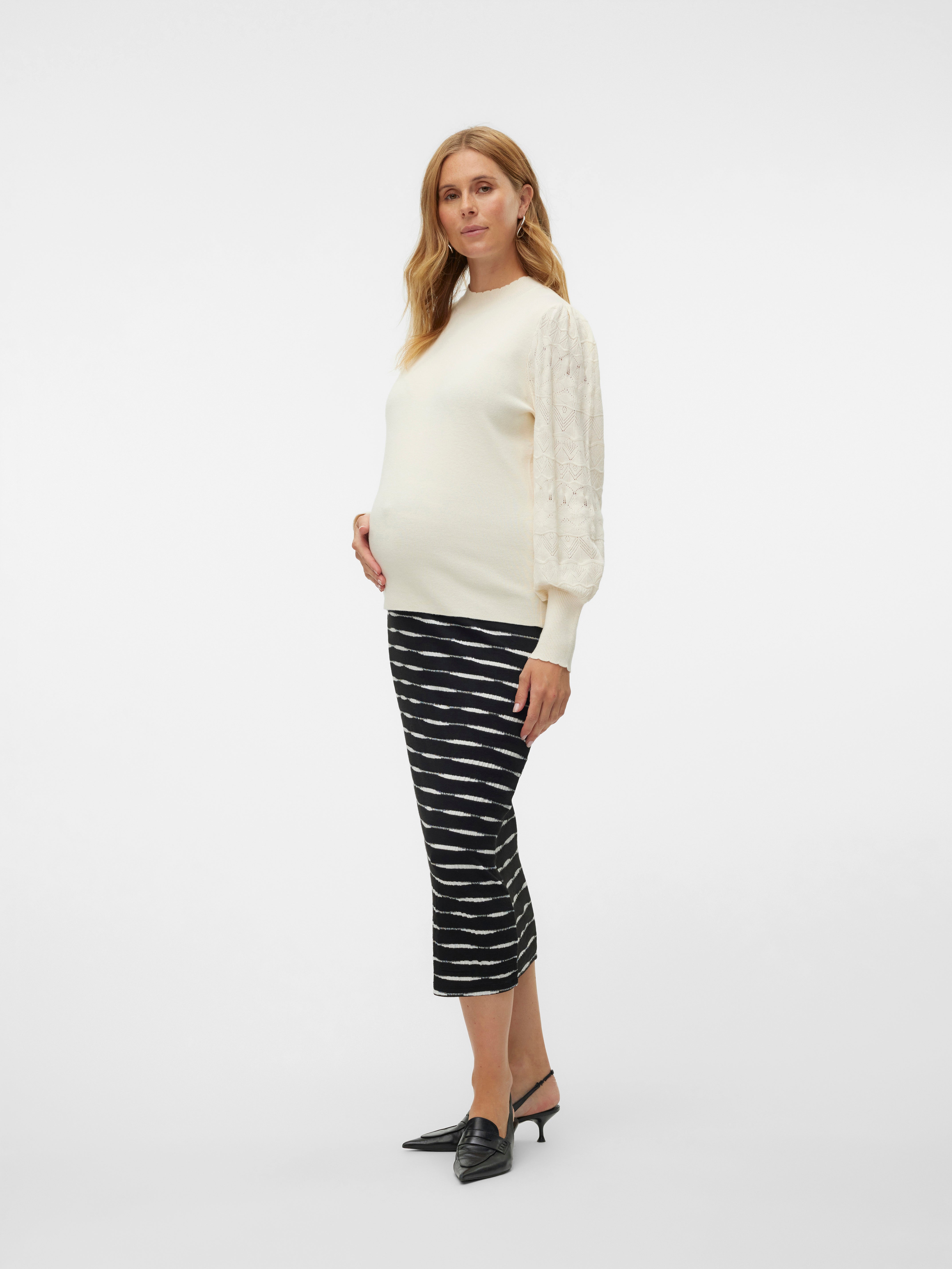 Normal geschnitten Hoch geschlossen Ballonu00E4rmel Pullover