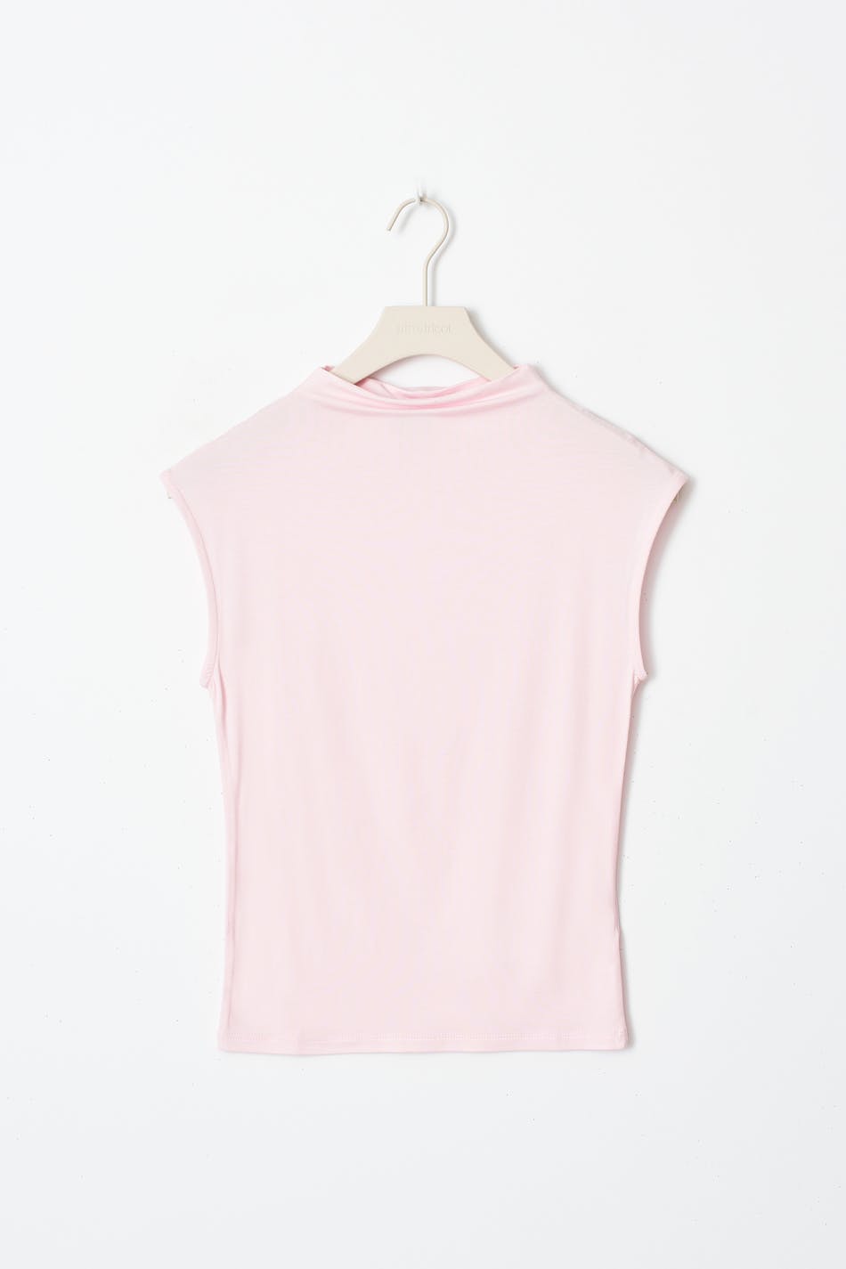 Soft touch funnel neck top