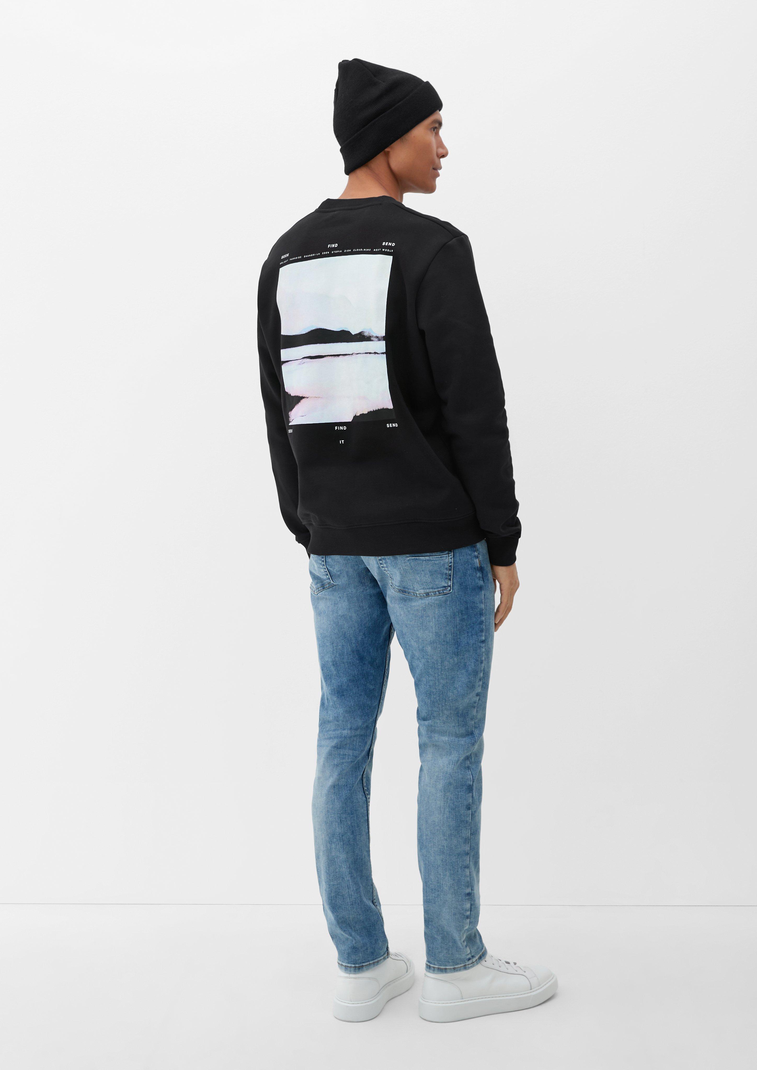 Sweatshirt mit Schrift- und Backprint  2125699-99D1