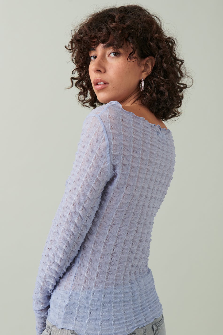 Textured lace top