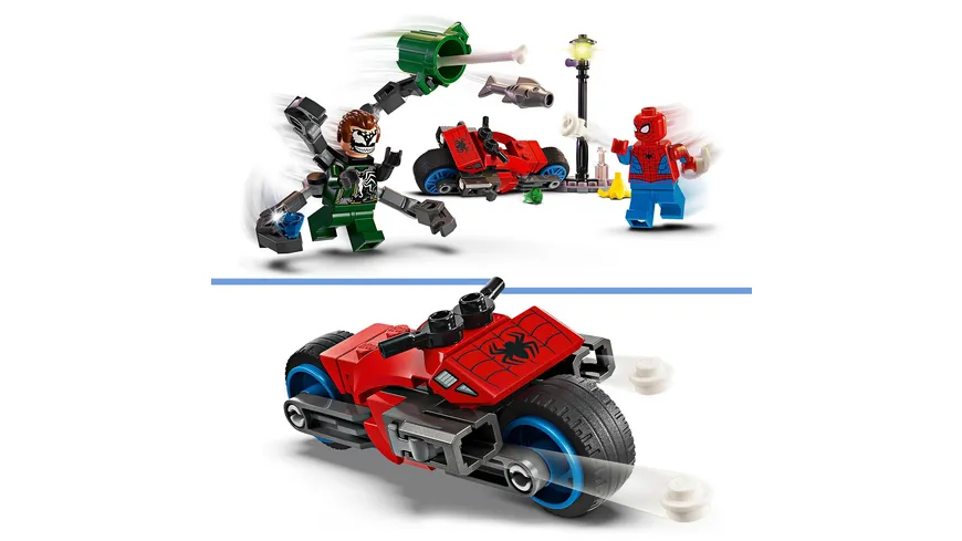LEGO Marvel 76275 Motorrad-Verfolgungsjagd: Spider-Man vs. Doc Ock