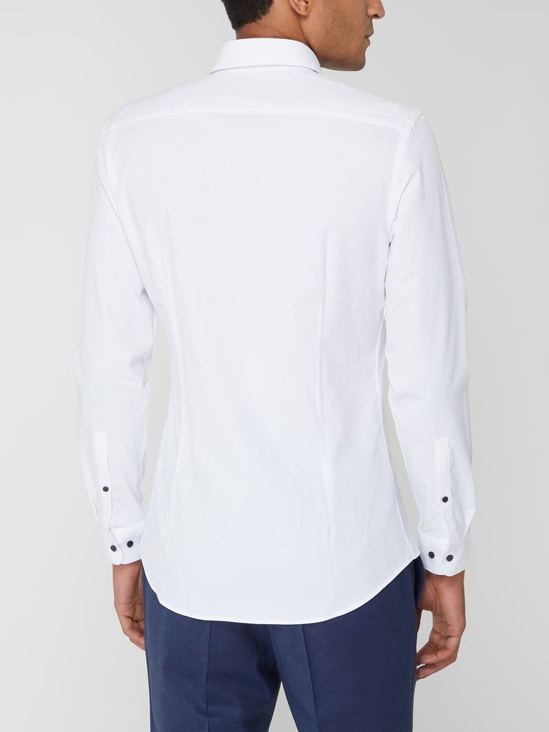 Super Slim Fit Business-Hemd mit Stretch-Anteil in weiß