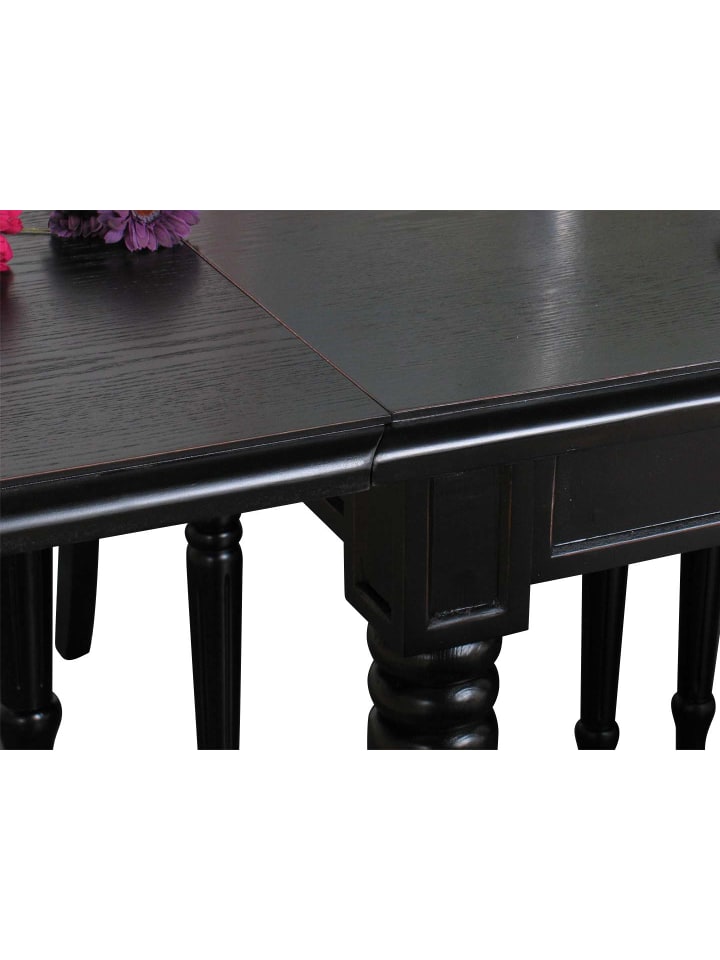 ebuy24 Essgruppe Amaretta (7-teilig) Schwarz 180 x 100 cm günstig kaufen onesize