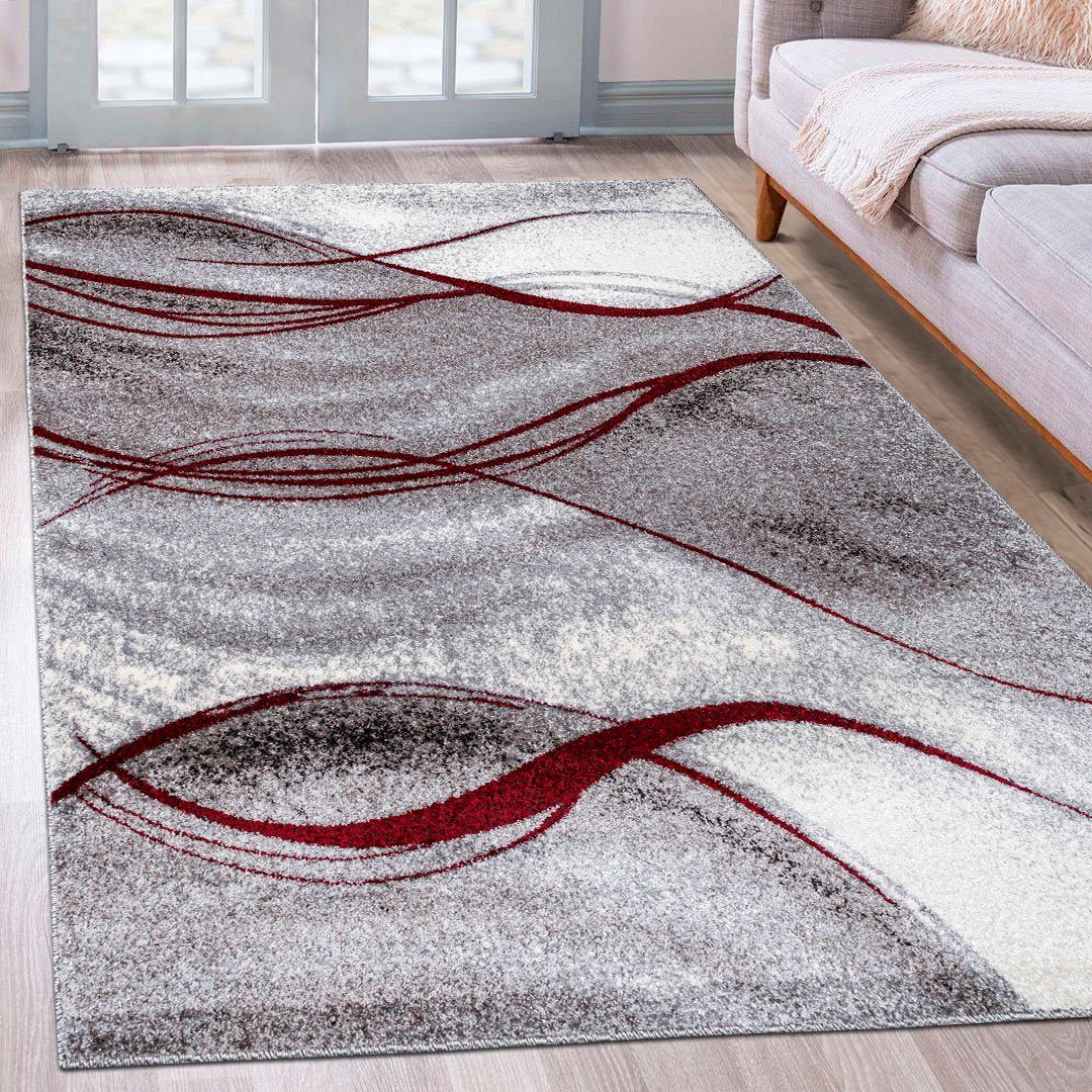 Teppich Tritom, Home affaire, rechteckig, Höhe: 9 mm, mit besonders weichem Flor, Kurzflor, modernes Wellen Muster